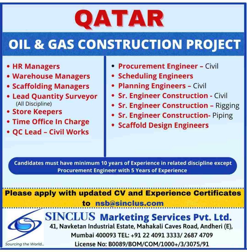 Uergnt Required for Qatar.