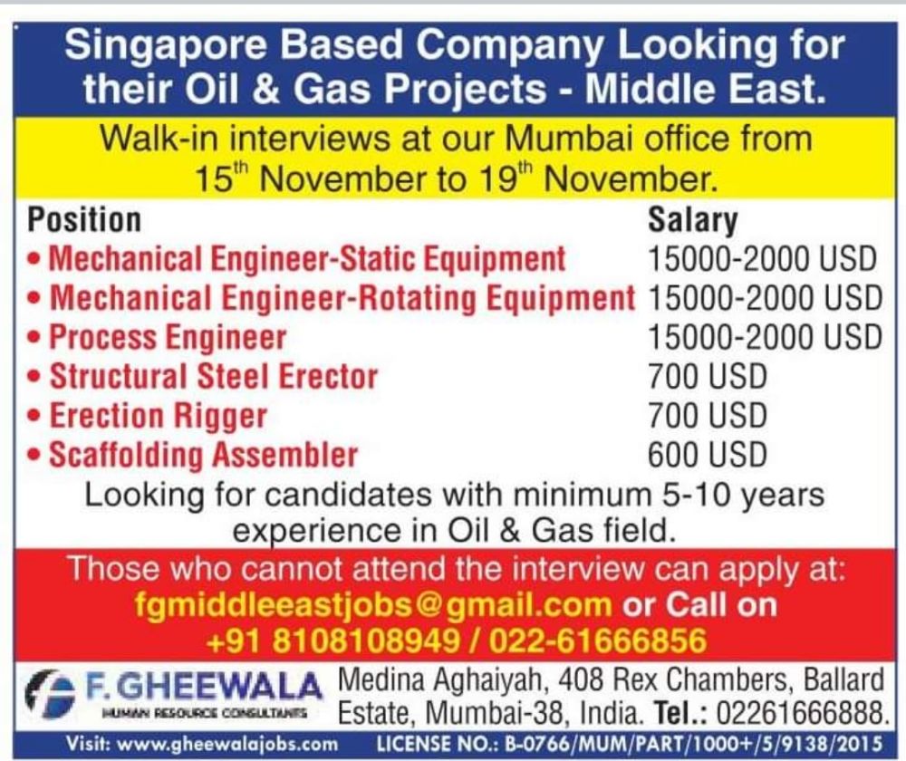 Requirement for Singapore Besed company.