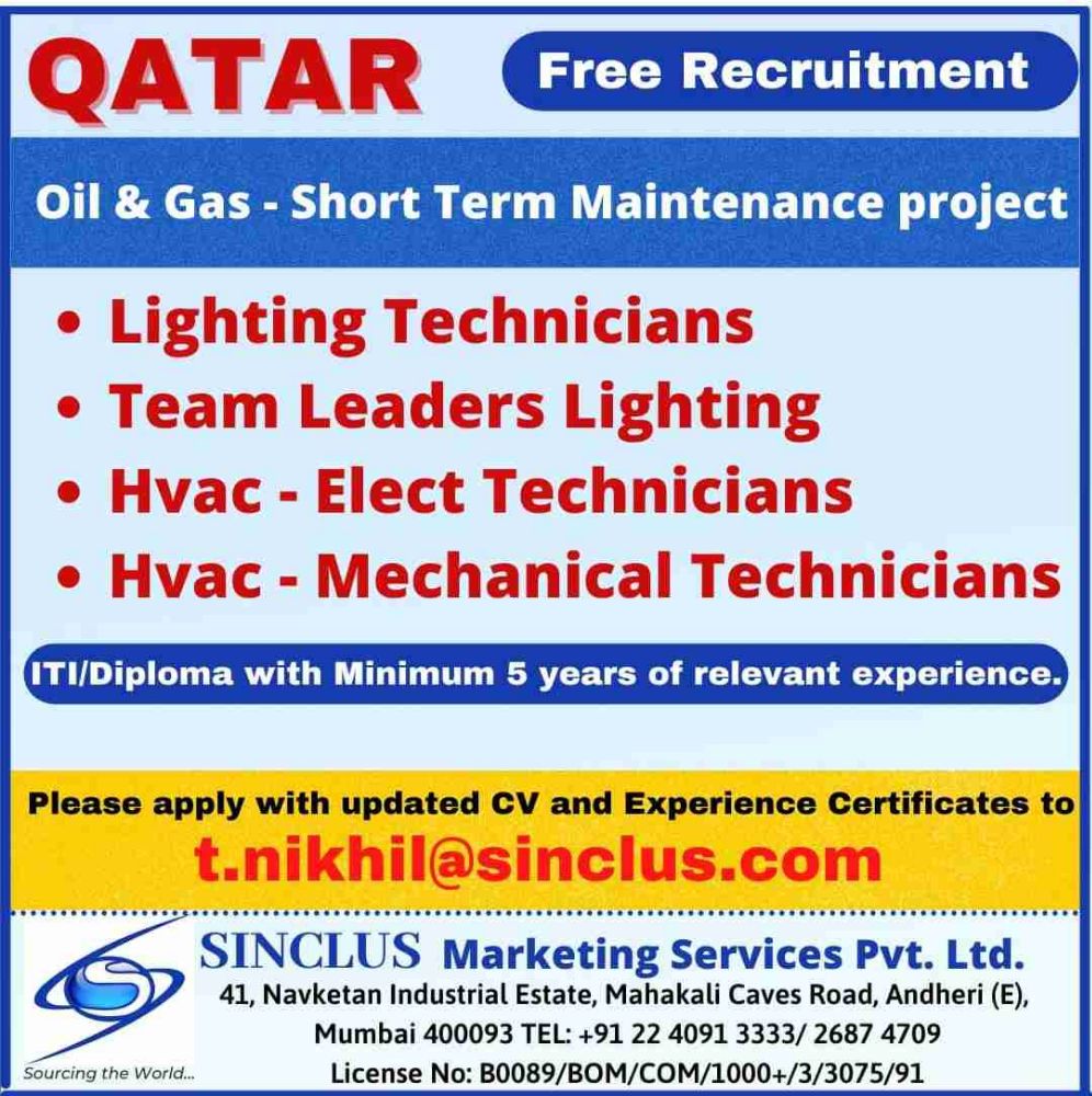 Free Requirement for Qatar.