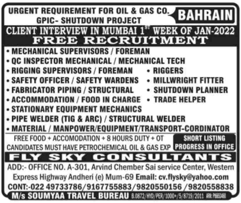 Requirement for Bahrain.