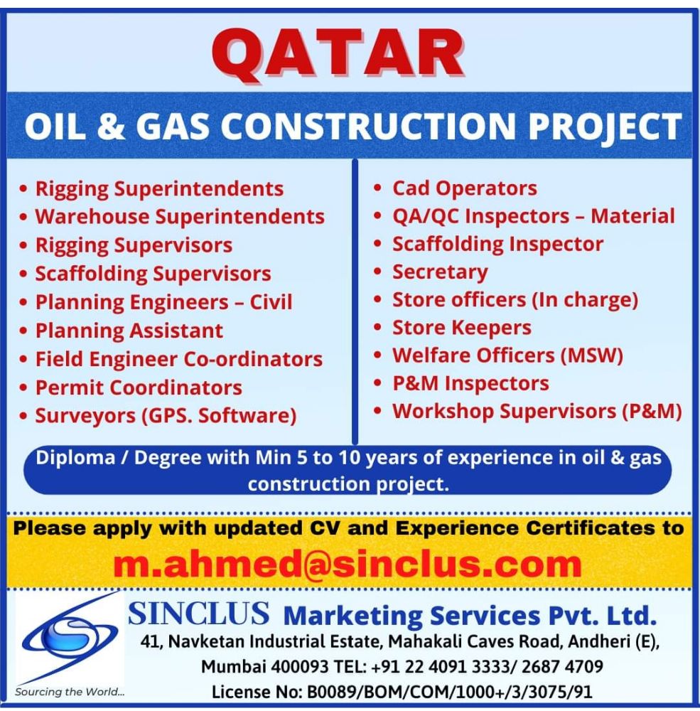Uergnt Requirement for Qatar.