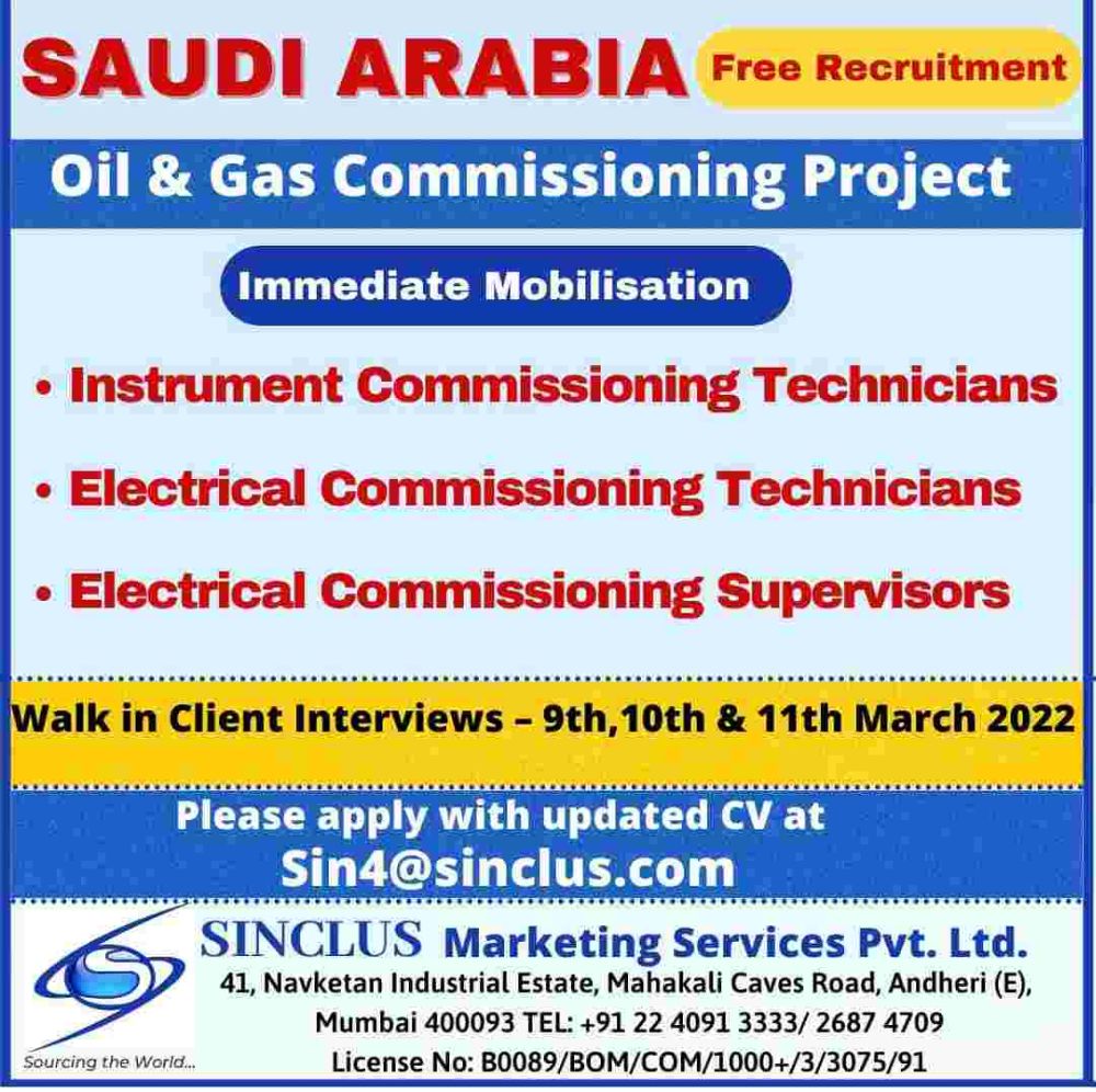 Free Requirement for Saudi Arab.