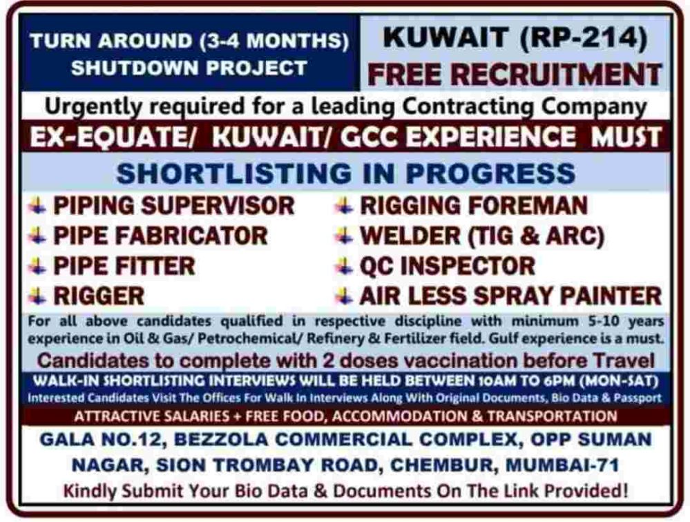 Requirement for Kuwait.