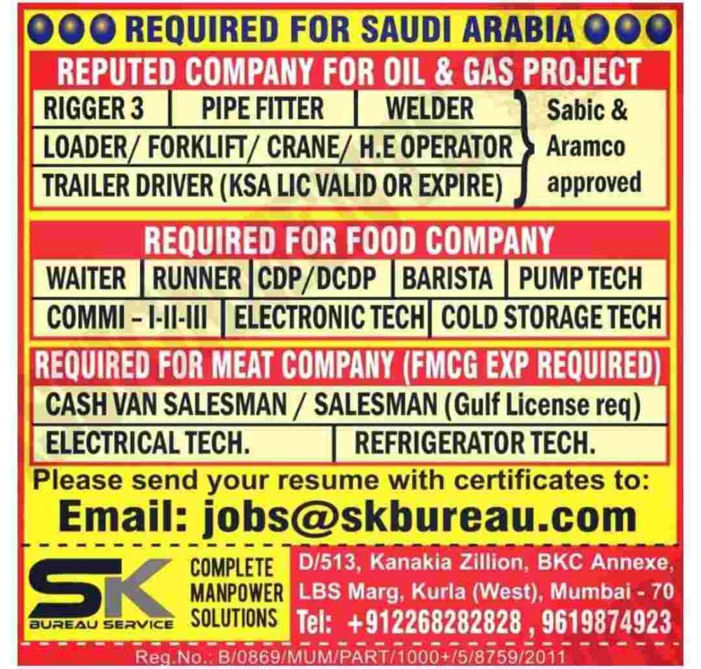 Saudi Arab jobs .